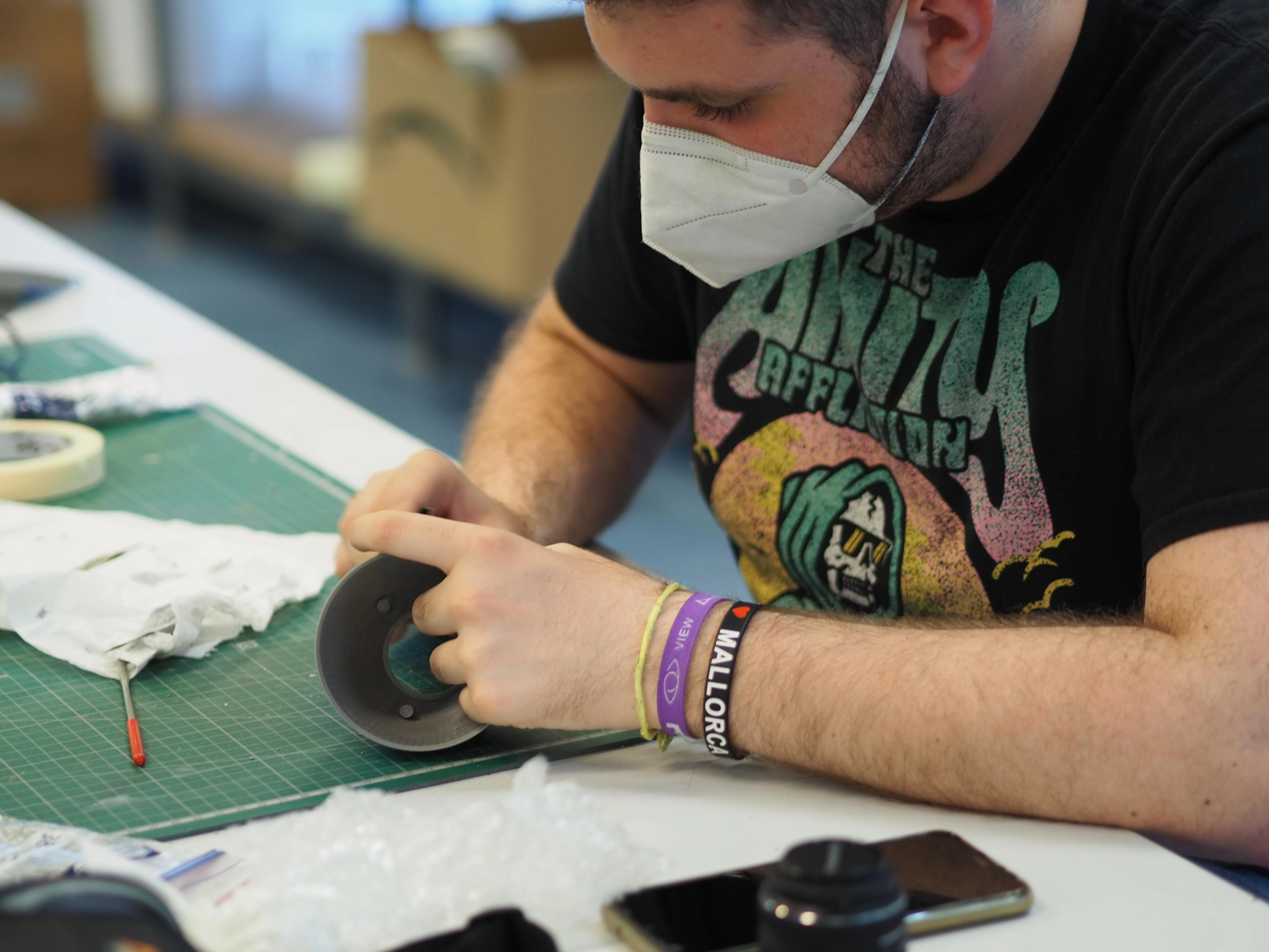 Sanding and painting process