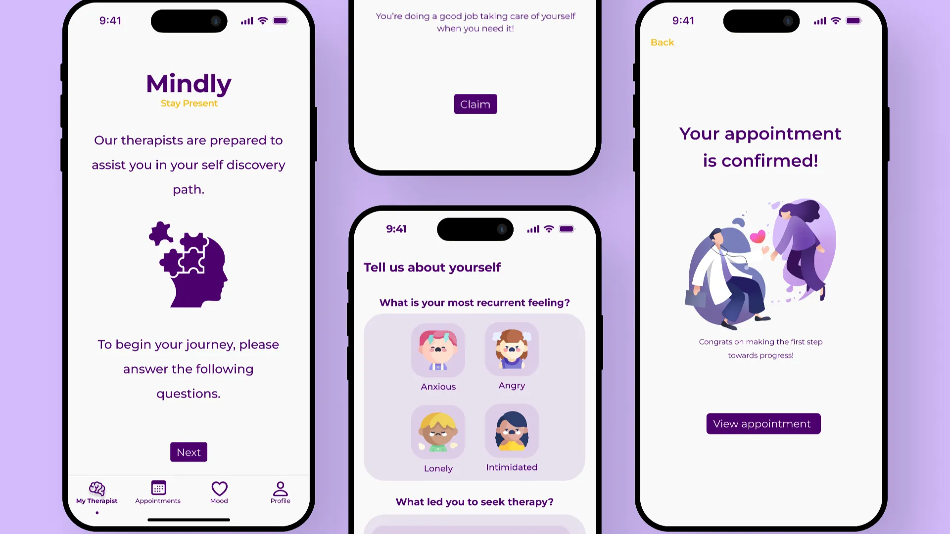 Mindly: Mindfulness & Online Therapy Platform