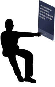 Illustration of a person using the new User Interface