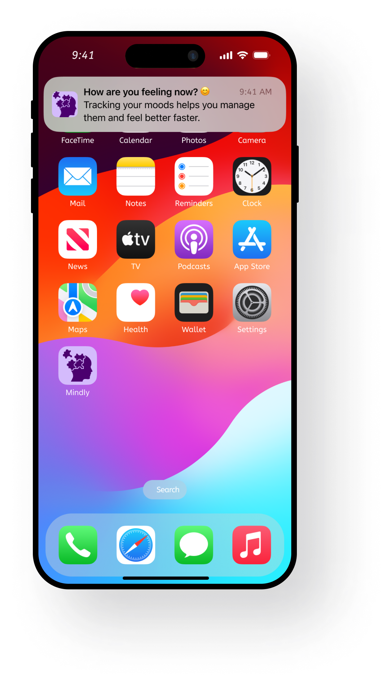 Mockup of the application