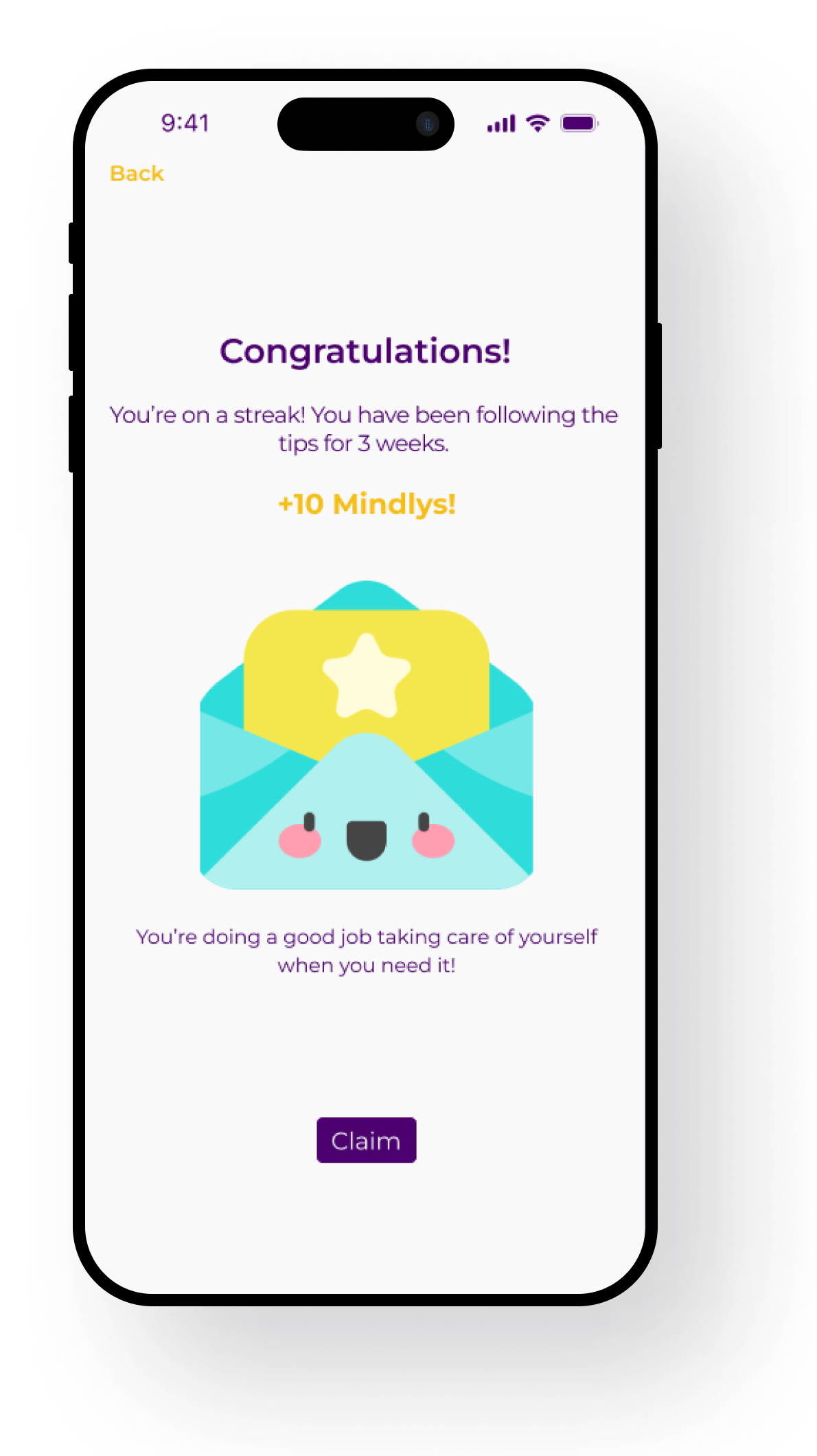 Mockup of the application