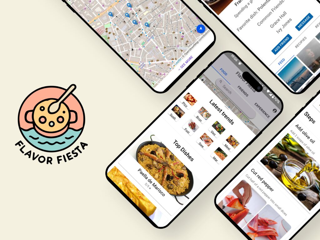 Mockups of Flavor Fiesta