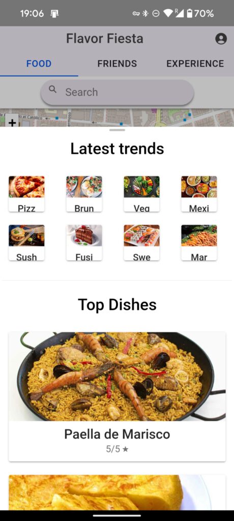 Screenshot of the application